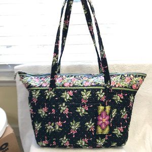 RETIRED Vera Bradley New Hope Pink Ribbon Travel Weekender Large Tote Bag